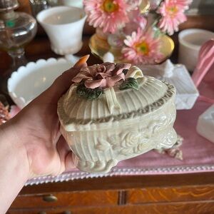 Floral Ceramic Trinket/Jewelry Box